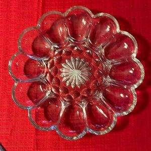 Fairfield Anchor Hocking deviled egg platter.